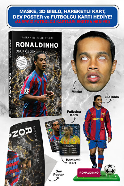 Parodi Yayınları Ronaldinho Futbolcu Kitabı - Maske, 3D Biblo, Dev Poster, Ha...