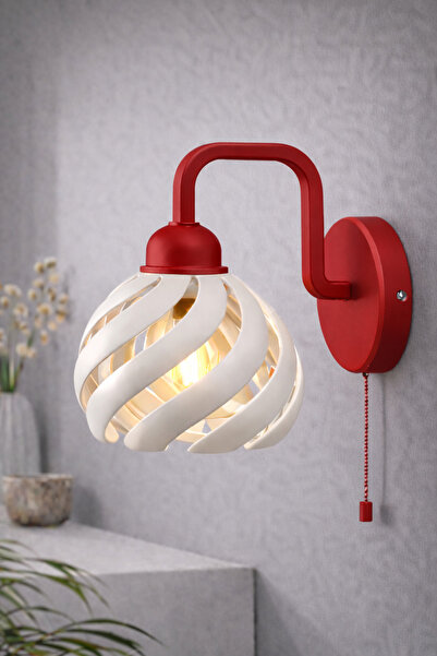 Limon 3D Desing شمعدان حائط مع مفتاح سلسلة |   تصميم حلزوني بوهيمي حديث، E27