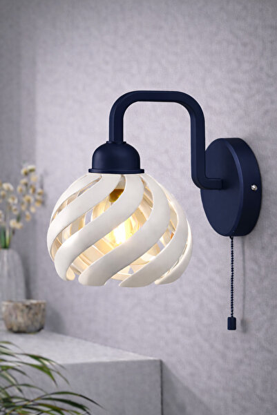 Limon 3D Desing شمعدان حائط مع مفتاح سلسلة |   تصميم حلزوني بوهيمي حديث، E27