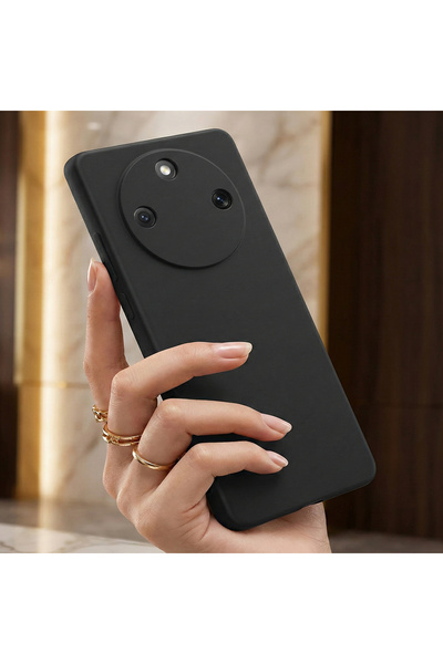 CaseOnn Honor Magic 8 Lite Case Flexible Soft Matte Silicone Black