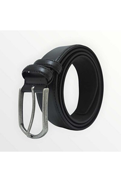 Mia Belt Men's 3.5 cm Classic Black Belt (Stitched)