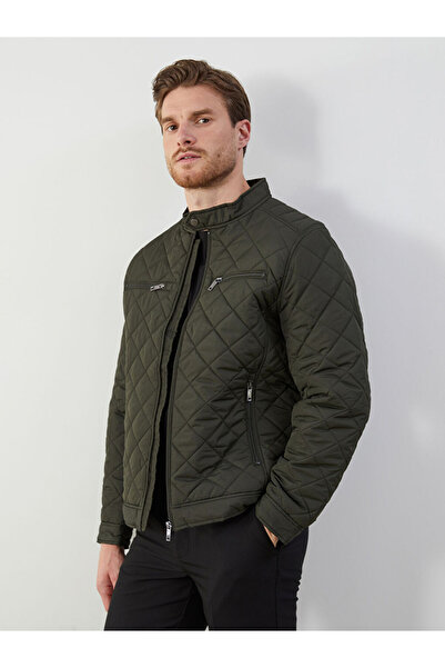 LC Waikiki Classic Khaki Standard Fit Men's Coat, Pack of Quilted