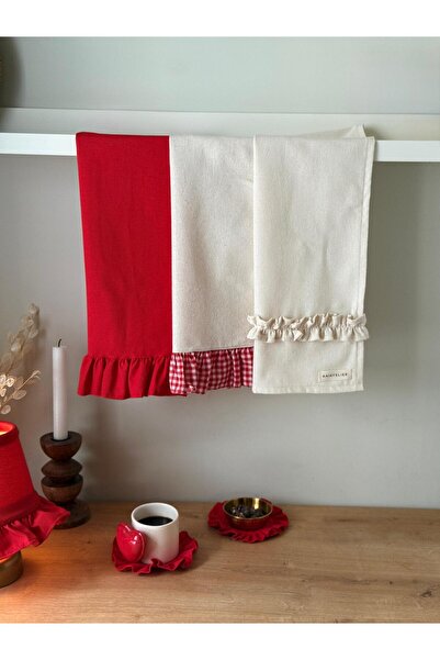 KaiAtelier Lovely X Natural Linen 3-Piece Oven Cloth / Drying Cloths