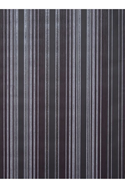 Marburg Modern Wallpaper with Stripes, Brown, Gray, Silver