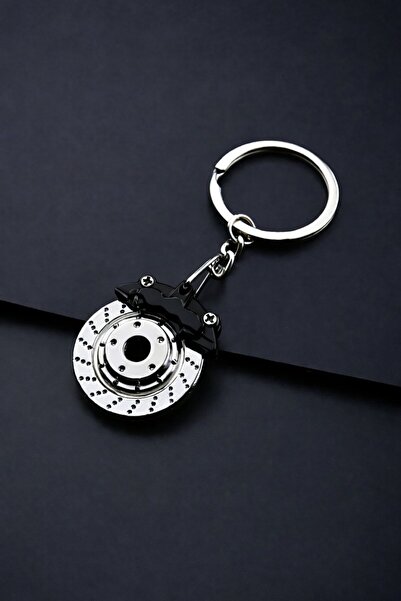 STİLİX GARAGE Disk Balata Keychain Auto Metal Keychain Black
