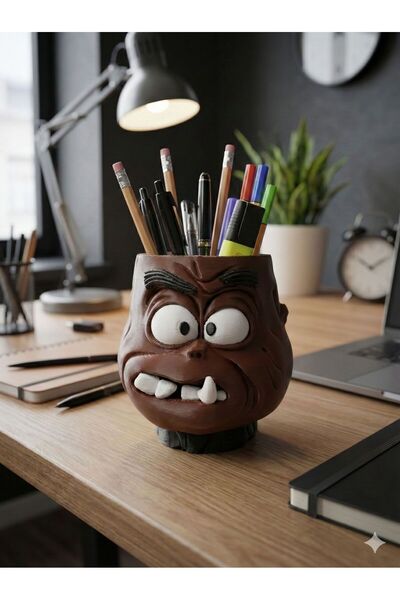 METAKEY3D Sullen Character Design Pen Holder & Makeup Organizer Gift School Gift