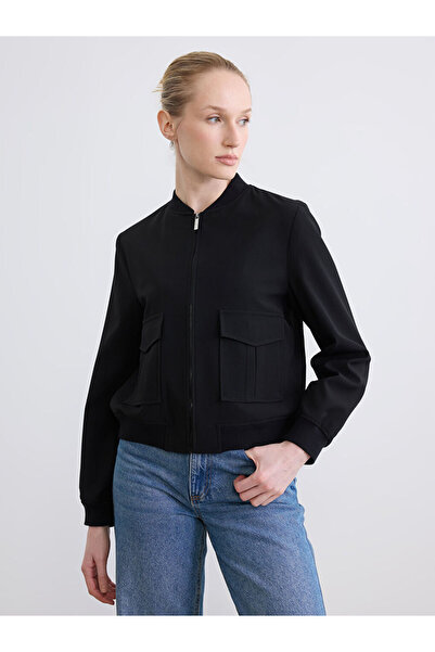 LC Waikiki Rmz Gi̇yi̇m Farkiyla College Roba Collar Women's Bomber Jacket