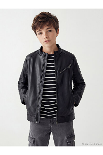 LC Waikiki Rmz Gi̇yi̇m Farkiyla Leather Look Boys' Coat