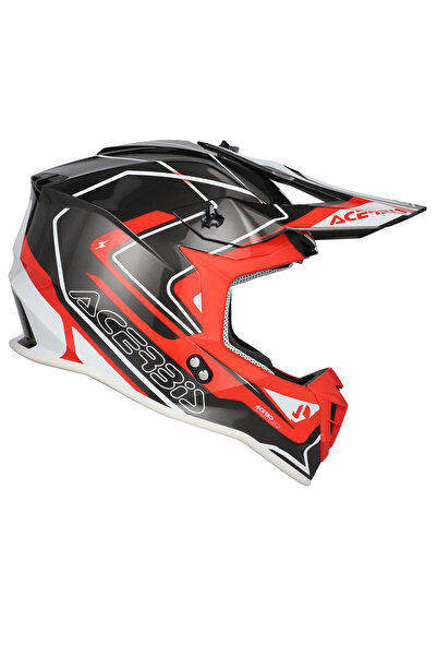 Acerbis Lınear Kask 2206 Gri Kırmızı