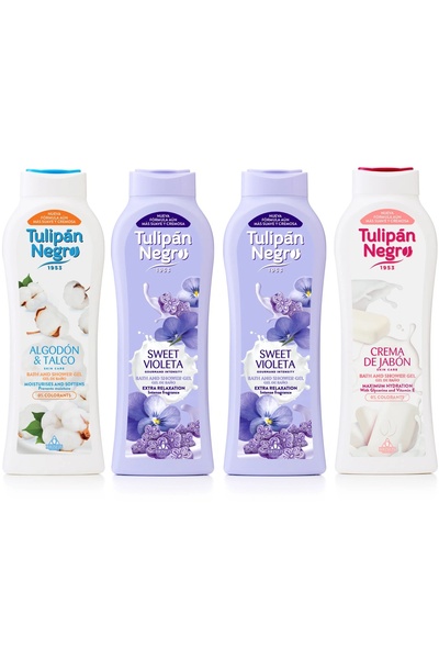 Tulipan Negro Primavara Shower Gel Set-4 pieces-4x650ml
