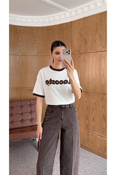 HAZELANNA Coste Coffee Tshirt with Embossed Text