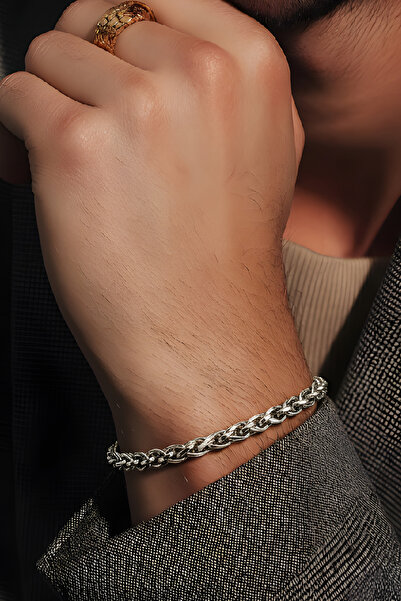 NBS Beautiful Naturel Stones Men's Steel Bracelet, Tarnish-Resistant, Premium...