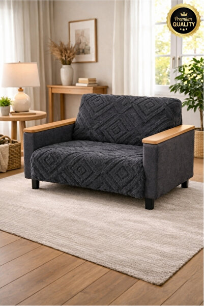 VESSİNOHOME Elara Wellsoft Tekli Koltuk Örtüsü İskandinav Tarzı Desenli, Yumu...