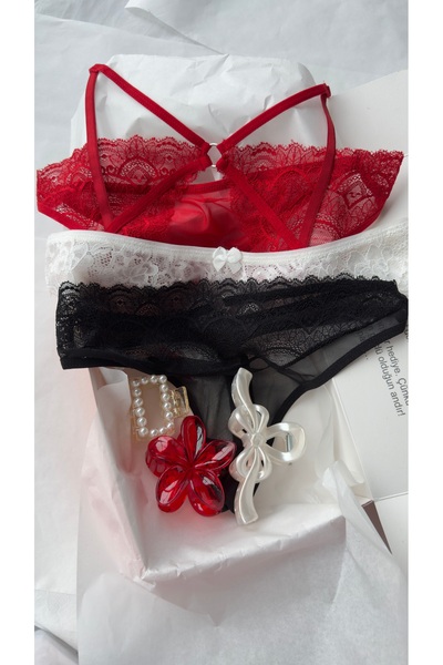 YOYYO Valentine's Day Special Gift Set - Lace Lingerie and Buckle