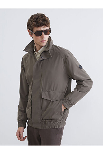 LC Waikiki Καφέ Standard Fit με κουκούλα Ανδρικό Αδιάβροχο