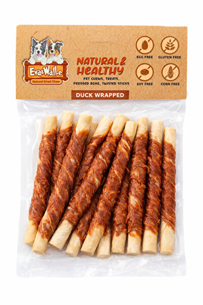 Eva & Wall-e Ördek Sargılı Beyaz Sığır Derisi Burgu Köpek Ödülü Tahılsız Doğa...