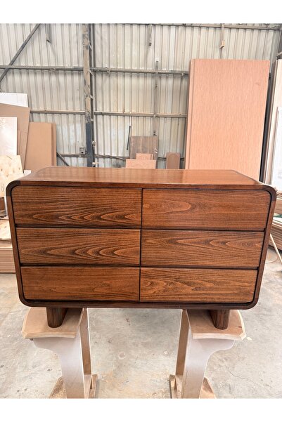 Creawood Pio 6 Çekmeceli Masif Kayın Konsol, Şifonyer