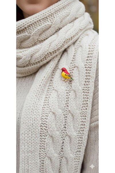 Sâden Collection Zarif Kuş Figürlü Tasarım Broş