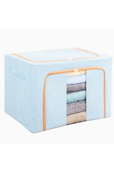 DAMUR Foldable Storage Box, 100 L, Cotton and Linen
