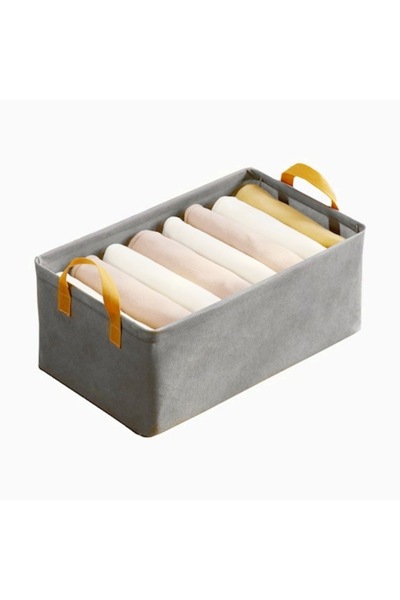 DAMUR Storage Box for Clothes, Textile with Metal Frame