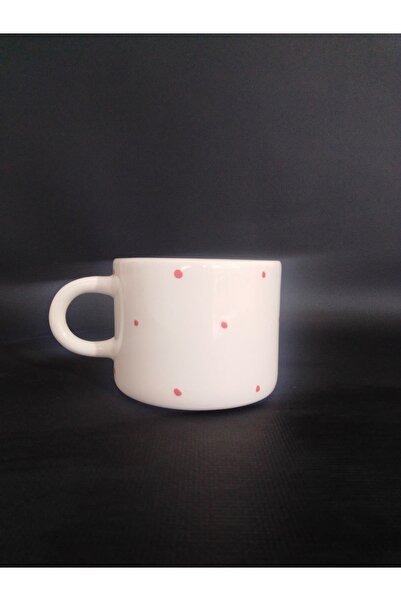 Zümrüdüanka Seramik Red Dot Handmade Ceramic Mug