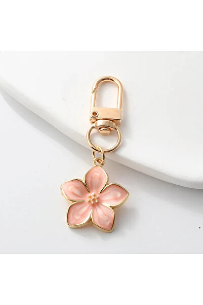 TChic Pink Flower Model Accessory, Keychain, Bag Wallet Zipper Accessory, Charm
