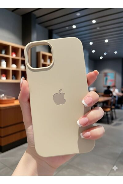TECNOTREND iPhone 13/14 Uyumlu LOGOLU KADİFE Silikon Kılıfı