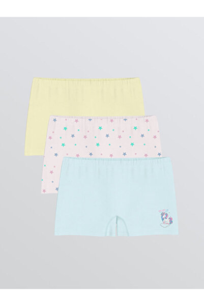 LC Waikiki ملابس RMZ GİYİM FARKIYLI بوكسر مطبوع للفتيات 3 قطع