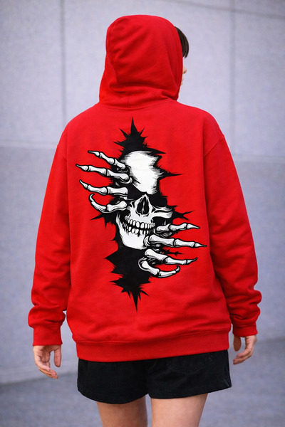 Tiny and Co 100% Cotton Unisex Oversize Printed Hooded Sweatshirt