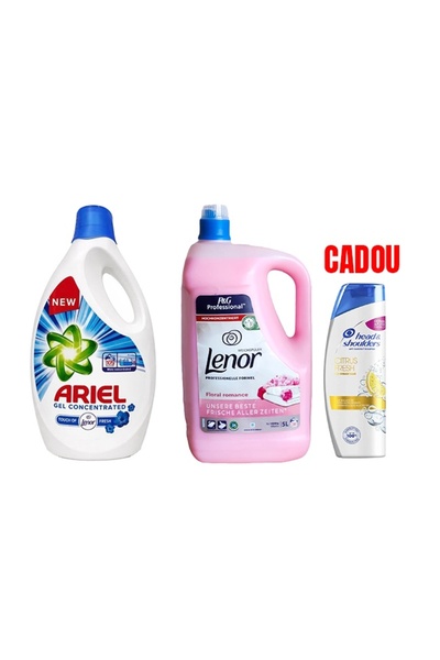 Ariel Detergent Color 5.7L + Lenor Balsam Profesional 5L + CADOU Head & Shoul...