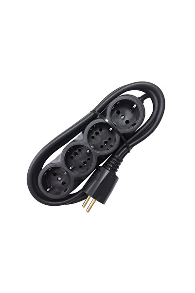 ALIEN Rubberized bakelite extension cord 4-way 2m 3×1.5mm2 black