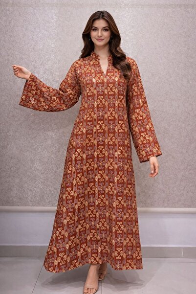 ELLA Kuwaiti linen jalabiya with embroidery for special occasions