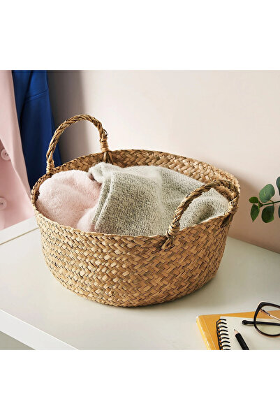 IKEA Küçük Boy sepet , saz el yapımı, 30x14 cm