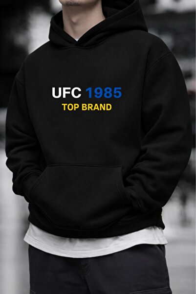 UFC 1985 TOP BRAND Ufc 1985 Unisex 2-Thread Shardonlu Black and Gray Printed ...