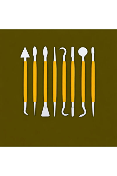 NHR Plastik Polimer Kil Kurabiye Çamur Modelaj Aletleri 8’li Set