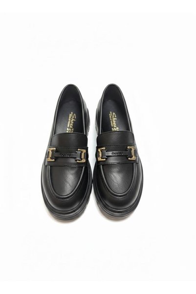 BARAK SHOES Women's High Non-Slip Sole Buckle Detail Oxford Loafers