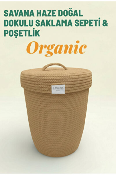 Savana Haze Pamuk Kordon İpten Kapaklı Çok Amaçlı Poşetlik ve Sebze Saklama S...