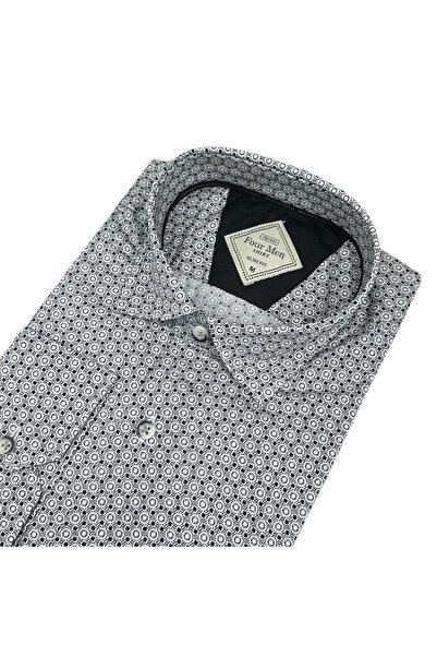 EREN STYLE Slim Fit Cotton Long Sleeve Pocketless Sports Shirt (Slim Fit Model)