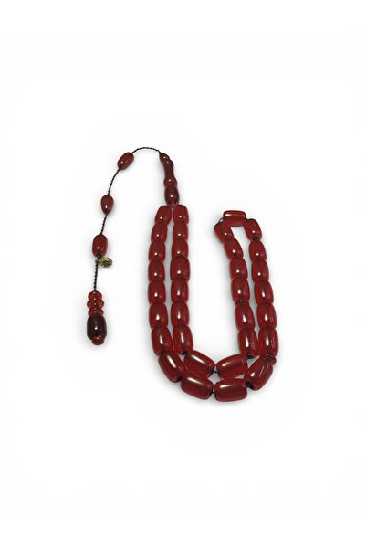 EnazStore Master Signed Shaved Red Amber Prayer Beads