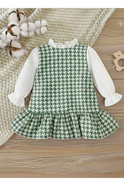 bright moon Girl's ruffle bell dress