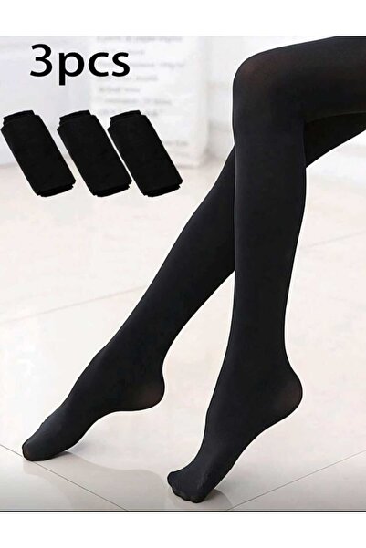 lamsat fn Cotton tights for little girls (Hal Hop) in one color - 3 packs