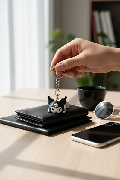 Pazarois سلسلة مفاتيح متحركة على شكل شخصية كورومي