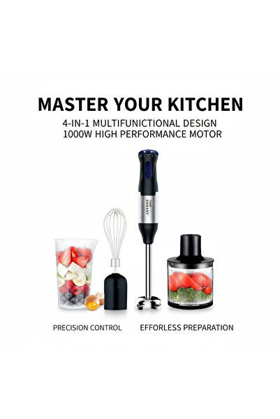 Generic Handheld Immersion Blender | Multi-Function Food Processor, Hand Mixe...