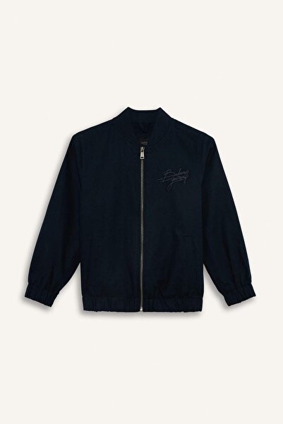 DeFacto Jachetă bomber cu guler tip colegiu pentru băieți G6747A826SP