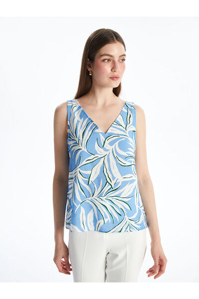 LC Waikiki Bluse mit V-Ausschnitt und Blumenmuster