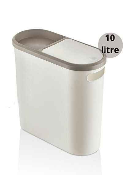 Saatistan Şık ve Dar Tasarımlı 10 Litre Çöp Kovası, Banyo ve Mutfak İçin Pratik
