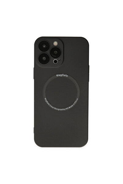 eco port Iphone 13 pro case jack magneticsafe lens silicone - black