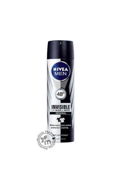NIVEA Men Black & White Spray Deodorant 72H, 150ml