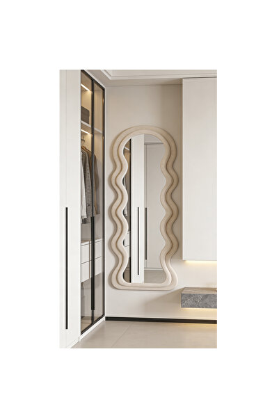 Mtanvxay Wavy Framed Full Length Mirror HD 160x60cm for Home Entryway Dressin...