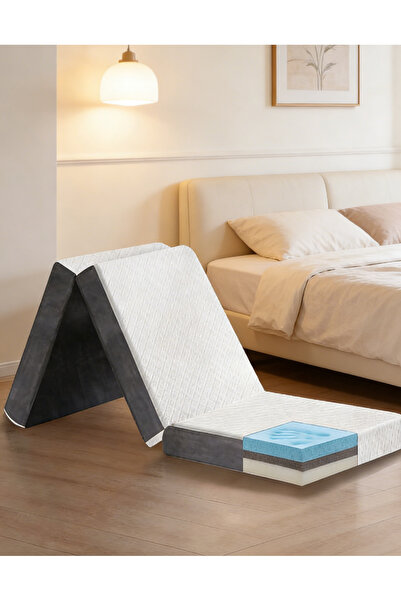 Yoawllty مرتبة قابلة للطي، مرتبة محمولة ثلاثية الطي مقاس 4 بوصات بقاعدة مانعة...